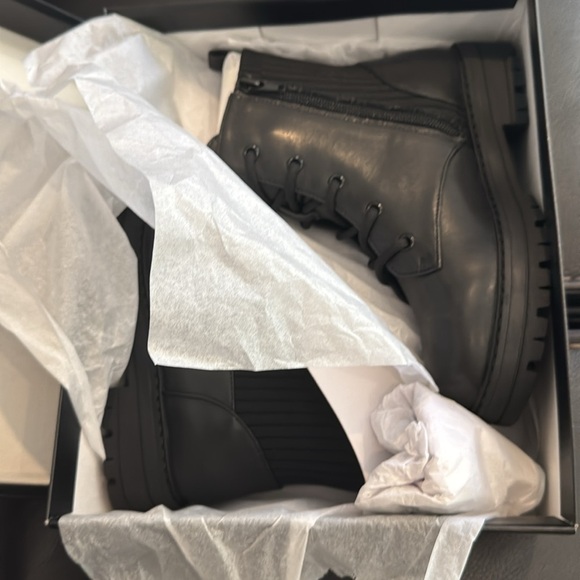 INC International Concepts Kids Black Combat Boots - Picture 4 of 4